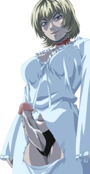  1futa after_fellatio bible_black bible_black_new_testament blonde_hair breasts choker cum cum_on_body cum_on_penis cumdrip curvy dress erection futanari highres jody_crowley large_breasts night nightgown panties penis shin_bible_black short_hair smile solo torn_clothes torn_dress underwear white_dress witch  rating:Explicit score:11 user:cyanthe