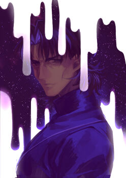  1boy cheekbones fate/stay_night fate_(series) kotomine_kirei male_focus purple_hair solo sunday31 