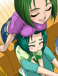 00s 2girls :t akimoto_komachi akimoto_madoka blush breast_rest breasts breasts_on_head butt_crack couch denim eyes_closed green_hair haruyama_kazunori jeans multiple_girls pants precure short_hair siblings sisters yellow_upholstery yes!_precure_5 rating:Safe score:8 user:danbooru 00s 2girls :t akimoto_komachi akimoto_madoka blush breast_rest breasts breasts_on_head butt_crack couch denim eyes_closed green_hair haruyama_kazunori jeans multiple_girls pants precure short_hair siblings sisters yellow_upholstery yes!_precure_5 rating:Safe score:8 user:danbooru