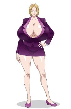  1girl absurdres breasts cleavage highres hitokiwa_kenchin huge_breasts hunter_x_hunter pakunoda tagme 