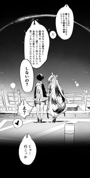  2girls absurdres belle_(delicate_sunlight)_(zenless_zone_zero) belle_(zenless_zone_zero) chinese_clothes commentary_request greyscale hairband heart highres kurotsuki_machi long_hair monochrome multiple_girls official_alternate_costume short_hair spoken_heart translation_request ye_shunguang ye_shunguang_(touch_of_dawnlight) yuri zenless_zone_zero 