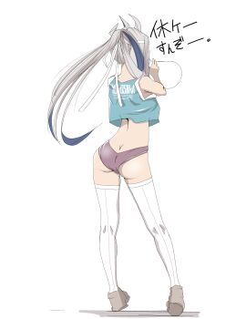  1girl absurdres asashimo_(kancolle) ass butt_crack highres kantai_collection megaphone tada_(tactical_tada) tagme  rating:Questionable score:2 user:boznsj2