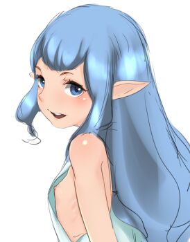  00s 1girl blue_eyes blue_hair breasts female_focus final_fantasy final_fantasy_xi flat_chest highres long_hair matching_hair/eyes mokokusa nipple_slip nipples pointy_ears prishe sideboob solo third-party_edit upper_body  rating:Questionable score:32 user:TheJusticeWolf