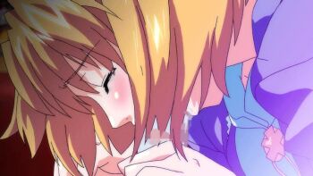 1boy 1girl after_ejaculation after_fellatio animated animated_gif anime_screenshot blonde_hair blush censored closed_eyes cum cum_in_mouth cum_on_body deepthroat ebata_risa ejaculation erogos facial fellatio from_side hetero love_fetish maki_daikichi mosaic_censoring oral orito_miku penis saliva spitting_cum rating:Explicit score:166 user:jammasta