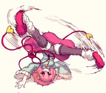  1girl ass black_panties black_thighhighs breakdance buttons hair_ornament headstand heart heart_button heart_hair_ornament highres komeiji_satori panties pink_hair rampa93 solo thighhighs third_eye touhou underwear upside-down upskirt 