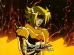  1boy 1girl animated anime_screenshot black_hair blonde_hair blue_eyes bodysuit breasts brown_hair clothed_male_nude_female couple devil_gundam dg_cells domon_kasshu earrings fire g_gundam god_gundam gundam hairband headband hetero hug jewelry lowres mecha mecha_pilot_suit metal mobile_trace_suit nude rain_mikamura robot sound sparkle spoilers subtitled tears video  rating:Questionable score:21 user:lahdeedah