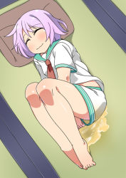 1girl barefoot bedwetting between_legs blush eyebrows_visible_through_hair eyes_closed feet female_focus from_above full_body hand_between_legs kantai_collection lying minamimachi_naname necktie on_side peeing peeing_self pillow puddle purple_hair red_neckwear shiny shiny_skin shirt short_hair short_sleeves shorts sleeping smile solo tama_(kantai_collection) wet wet_clothes white_shirt white_shorts rating:Questionable score:3 user:AngryZapdos 1girl barefoot bedwetting between_legs blush eyebrows_visible_through_hair eyes_closed feet female_focus from_above full_body hand_between_legs kantai_collection lying minamimachi_naname necktie on_side peeing peeing_self pillow puddle purple_hair red_neckwear shiny shiny_skin shirt short_hair short_sleeves shorts sleeping smile solo tama_(kantai_collection) wet wet_clothes white_shirt white_shorts rating:Questionable score:3 user:AngryZapdos