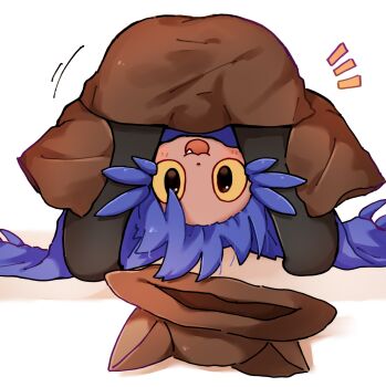  1other 2023 :3 ambiguous_gender animal_ear_headwear animal_ears ass bent_over blue_hair blush brown_eyes colored_sclera dark_skin fake_animal_ears fang from_behind furry hat headgear highres long_sleeves looking_at_viewer looking_back looking_through_own_legs niko_(oneshot) non_nya_nya oneshot_(game) open_mouth purple_scarf scarf short_hair simple_background sleeves_past_fingers sleeves_past_wrists smile solo teeth white_background yellow_sclera  rating:Questionable score:28 user:danbooru