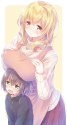 10s 1boy 1girl absurdres black_hair blonde_hair blush breasts green_eyes highres large_breasts milf shiina_aki shota size_difference sunohara_ayaka sunoharasou_no_kanrinin-san yellow_eyes rating:Questionable score:11 user:Lunaudio 10s 1boy 1girl absurdres black_hair blonde_hair blush breasts green_eyes highres large_breasts milf shiina_aki shota size_difference sunohara_ayaka sunoharasou_no_kanrinin-san yellow_eyes rating:Questionable score:11 user:Lunaudio