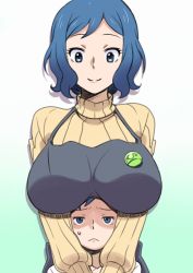 10s 1boy 1girl apron blue_eyes blue_hair breast_rest breasts breasts_on_head date_naoto gundam gundam_build_fighters happy haro_button_badge hetero hug hug_from_behind iori_rinko iori_sei large_breasts milf mother_and_son ribbed_sweater sweat sweater turtleneck worried rating:Safe score:62 user:danbooru 10s 1boy 1girl apron blue_eyes blue_hair breast_rest breasts breasts_on_head date_naoto gundam gundam_build_fighters happy haro_button_badge hetero hug hug_from_behind iori_rinko iori_sei large_breasts milf mother_and_son ribbed_sweater sweat sweater turtleneck worried rating:Safe score:62 user:danbooru