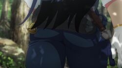 1girl animated anime_screenshot arato_nagi ass ass_focus ass_shake belt black_hair blue_pants bouncing_ass buttons denim dress_shirt gloves highres huge_ass jeans long_hair pants ruri_no_houseki shirt shirt_tucked_in sleeves_rolled_up sound tagme thick_thighs thighs video walking white_gloves white_shirt wide_hips rating:Sensitive score:113 user:PuttHutt