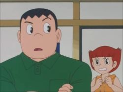  1boy 1girl animated blush breast_poke breasts esper_mami grey_eyes poking red_hair sakura_mami tagme takahata_kazuo video  rating:Questionable score:17 user:Master741