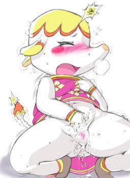  animal_crossing anus blush cum elephant eyelashes closed_eyes fingering furry margie_(animal_crossing) masturbation navel nintendo plump sweat tail  rating:Explicit score:14 user:Sonoro