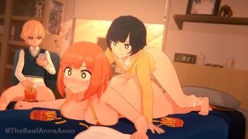  1girl 2boys 3d age_difference ahegao animated anna_anon artist_name ass barefoot bed bikini bikini_top_only black_eyes black_hair blonde_hair blue_vest blush bob_cut bookshelf bottomless bouncing_ass breast_press breasts briefs bright_pupils cellphone chair clock closed_eyes closed_mouth clothed_sex clothing_aside collared_shirt constricted_pupils crossed_arms cum cum_on_ass cum_on_body cum_on_lower_body cum_overflow curvy day desk_lamp digital_clock eating ejaculation female_orgasm food french_fries from_above full_body gundam hetero highres holding holding_phone hood hooded_jacket huge_ass indoors internal_cumshot jacket koikatsu_(medium) lamp large_breasts looking_afar looking_at_another looking_back lying male_underwear male_underwear_aside mcdonald's moaning mobile_suit mobile_suit_gundam model_kit mother_(yoru_mac) multicolored_bikini multiple_boys musi_cassie older_female_and_younger_male on_bed on_chair on_stomach onee-shota orange_hair orgasm phone pillow portrait_(object) posters product_girl prone_bone red_bikini rolling_eyes rx-78-2_gundam sex sex_from_behind shirt short_hair shota sideways_glance sitting smartphone smile smirk sound sunlight sunset swimsuit tagme teeth thick_thighs thighs tongue tongue_out turning_head twitter_username two-tone_bikini underwear underwear_only vest video watermark white_pupils white_shirt wide-eyed window wing_collar yellow_bikini yellow_jacket yoru_mac 