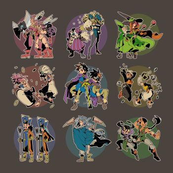  6+boys 6+girls abs ahoge animal_ear_hairband animal_ears aqua_eyes armor axe back-to-back baggy_pants beard beer_mug bikini_armor black_bodysuit black_boots black_hair black_hat black_pantyhose blue_bow blue_bowtie blue_cloak blue_eyes blue_gem blue_hair blue_hat blue_leotard blue_tabard blue_tunic blue_vest bodysuit boots bow bowtie braid breastplate breasts brown_boots brown_gloves brown_hair buttons circlet cleavage cloak clown clown_makeup clown_nose coin commentary_request cropped_vest crown cup curly_hair d_d_work detached_sleeves diamond_(gemstone) dragon_quest dragon_quest_iii dress earrings elbow_gloves erdrick's_sword everyone facial_hair fake_animal_ears fighting_stance full_body furrowed_brow gadabout_(dq3) gem gloves gold_coin green_bodysuit green_cloak green_dougi green_dress green_gem green_hat green_robe grey_background grey_hair grey_pants grey_pantyhose grey_shirt hair_between_eyes hair_bobbles hair_ornament hair_over_one_eye hairband hand_on_own_hip hat helmet hero_(dq3) high_heels highleg highleg_leotard highres holding holding_axe holding_cup holding_staff holding_sword holding_weapon jewelry leotard long_hair low_ponytail mage_(dq3) martial_artist_(dq3) medium_breasts medium_hair merchant_(dq3) mitre mug multiple_boys multiple_girls muscular muscular_female muscular_male mustache neckerchief old old_man orange_bodysuit orange_cloak outstretched_arms over_shoulder pants pantyhose party_hat pelvic_curtain pink_eyes pink_hair pink_helmet planted planted_sword planted_weapon playboy_bunny ponytail popped_collar priest_(dq3) profile puckered_lips pumps purple_cloak purple_hair purple_neckerchief rabbit_ear_hairband rabbit_ears rabbit_tail red_bow red_eyes red_gem red_gloves red_hair red_lips red_sandals red_shoes ring robe sage_(dq3) sandals shirt shoes short_dress shorts sideboob single_braid sitting smile spiked_hair staff standing strapless strapless_leotard striped_clothes striped_hat sword sword_over_shoulder tabard tail tan thick_eyebrows thief_(dq3) thighlet tunic turban twintails twitter_username vest warrior_(dq3) weapon weapon_over_shoulder white_dress white_gloves white_shorts white_wrist_cuffs widow's_peak winged_helmet witch witch_hat wrist_cuffs x_x yellow_boots yellow_gloves yellow_vest 