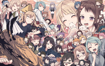 >_< +++ 6+girls ^_^ absolutely_everyone afterglow_(bang_dream!) ahoge anger_vein animal_ear_headphones animal_ears annotation_request aoba_moca aqua_hair arm_behind_head asahi_rokka bad_id bad_pixiv_id bang_dream! bang_dream!_girls_band_party! bangs_pinned_back barefoot baseball_cap black-framed_eyewear black_hair black_jacket black_kimono black_ribbon blonde_hair blue_hair blue_sweater blunt_bangs blush bob_cut book braid bread brown_hair cat cat_ear_headphones cat_ears character_request chibi chocolate chocolate_cornet closed_eyes collarbone commentary_request cosplay drill_hair eating everyone eye_mask fake_animal_ears fake_facial_hair fake_mustache fang floating flying_sweatdrops folding_fan food food_on_head glasses glowstick green_eyes grey_eyes grey_hair hair_flaps hair_ornament hair_over_face hair_over_shoulder hair_ribbon hair_scrunchie hairclip hakama hakama_skirt half_updo hanazono_tae hand_fan hanten_(clothes) hard_hat hat hazawa_tsugumi headpat headphones heart hello_happy_world! helmet highres hikawa_hina hikawa_sayo hikawa_sayo_(cosplay) holding holding_fan holding_food hood hoodie ichigaya_arisa imai_lisa jacket japanese_clothes jitome kimono kitazawa_hagumi light_blue_hair light_purple_hair lock_(bang_dream!) long_hair long_sleeves maruyama_aya mask matsubara_kanon medium_hair megaphone michelle_(bang_dream!) minato_yukina mini_hat mitake_ran mochi mountain multicolored_hair multiple_girls nijikki_hinako no_pupils noodles nyubara_reona o_o object_on_head okusawa_misaki old old_woman one_eye_closed one_side_up opaque_glasses open_mouth orange_background orange_hair owner_(bang_dream!) parted_bangs pastel_palettes_(bang_dream!) pink_hair ponytail poppin'party pun purple_eyes purple_hair raise_a_suilen ramen red-framed_eyewear red_eyes red_hair red_hakama ribbon roselia_(bang_dream!) sato_masuki scrunchie semi-rimless_eyewear seta_kaoru shaded_face shirasagi_chisato shirokane_rinko short_hair siblings sidelocks sisters skin_fang skirt star_(symbol) star_hair_ornament star_symbol_background streaked_hair sweatdrop sweater swept_bangs tamade_chiyu teeth toyama_asuka toyama_kasumi tsukishima_marina tsurumaki_kokoro twin_braids twin_drills twins twintails two-tone_hair udagawa_ako udagawa_tomoe uehara_himari under-rim_eyewear upper_teeth_only ushigome_rimi ushigome_yuri uzawa_rii wakamiya_eve wakana_rei wanibe_nanana wavy_mouth white_hair white_hoodie white_kimono x_hair_ornament yamabuki_saya yamato_maya yukitake_(bullfalk)