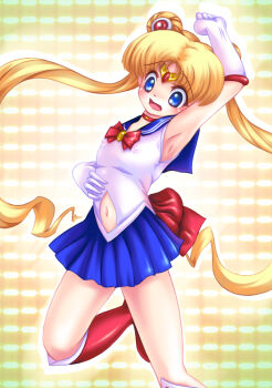 1990s_(style) bishoujo_senshi_sailor_moon blonde_hair blue_eyes double_bun free_style highres sailor_moon trap tsukino_usagi  rating:Questionable score:20 user:akefur