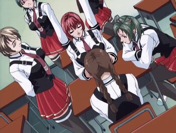  00s 1girl 2002 6+boys 6+girls age_difference animated animated_gif ass bedroom bible_black bible_black_gaiden black_hair black_thighhighs bow bowtie braid braided_twintails breasts brown_hair business chair chanting chubby_cheeks classroom closed_eyes collar cowboy cowboy_clothes cowboy_western desk envelope green_eyes green_hair hairband large_breasts long_hair medium_breasts miniskirt money morita_rie multiple_boys multiple_girls necktie older_male_and_younger_female open_clothes open_shirt pantyhose pink_shirt reading red_hair red_skirt ritual school school_chair school_desk school_uniform shido_saki shikigami shirt shirts short_hair skirt suspenders tagme takashiro_hiroko teacher_and_student thick_eyebrows thighhighs tongue tongue_out twintails vest walking western white_shirt 