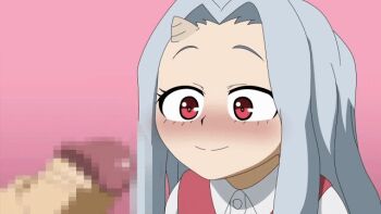  1boy 1girl age_difference animated animated_gif blush boku_no_hero_academia censored closed_eyes erection eri_(boku_no_hero_academia) grey_hair horns imminent_ejaculation loli male_masturbation masturbation meisan0107 mosaic_censoring open_mouth penis red_eyes shirt tongue tongue_out  rating:Explicit score:80 user:Cloud022