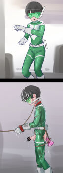  1boy after_rape aftersex anal anal_object_insertion animal_collar animification bad_end belt black_hair bodysuit boots bound bowl_cut censored collar covered_testicles cum cum_on_hair defeat dildo ejaculation erection from_side gag gagged gloves green_bodysuit male_focus male_penetrated object_insertion open_mouth penis raitaroo rope sex_slave sex_toy short_hair shota skin_tight slave solo standing superhero_costume testicles tokusatsu torn_bodysuit torn_clothes white_gloves 
