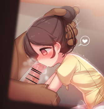  1boy 1girl absurdres age_difference bar_censor blush censored cowboy_shot dark-skinned_male dark_skin embarrassed empty_eyes fellatio from_side grabbing_another's_arm hair_bun hand_on_another's_head hetero highres indoors interracial leaning_forward leotard loli looking_at_penis looking_down mochikushi mosaic_censoring motion_lines no_pupils oral orange_eyes original pantyhose profile rape restrained scared short_hair short_sleeves single_hair_bun sitting size_difference solo_focus straight-on tongue tongue_out trembling variant_set very_dark_skin white_pantyhose yellow_leotard  rating:Explicit score:236 user:Only_Kemonomimi