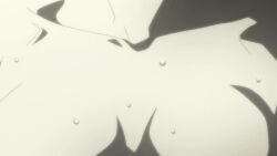  1girl animated anime_screenshot bath bathing bathroom black_hair breasts cleavage close-up collarbone dripping gaen_tooe mature_female medium_breasts monogatari_(series) nipples_out_of_frame nude one_eye_closed onsen out-of-frame_censoring pale_skin red_eyes short_hair solo sound video water_drop wet wink zoku_owarimonogatari  rating:Sensitive score:49 user:kellojsteam