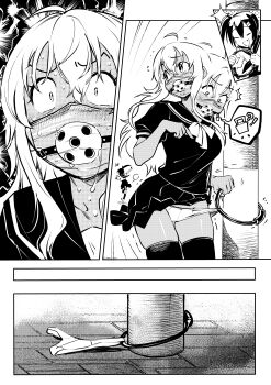  2girls absurdres age_difference black_serafuku clothes_lift comic constricted_pupils dark_skin eudetenis gag gag_under_mask highres lilya_(pretzelfan) lock long_hair multiple_girls panties sailor_collar sayuri_(pretzelfan) school_uniform second-party_source serafuku skindentation skirt skirt_lift thighhighs underwear white_panties wiffle_gag x-ray  rating:Sensitive score:10 user:Username7