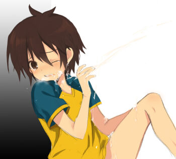  1boy brown_hair cum handa_shin'ichi inazuma_eleven inazuma_eleven_(series) male_focus shota yaoi  rating:Explicit score:14 user:cypherpunks