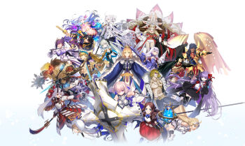 6+boys 6+girls armor artist_request artoria_pendragon_(fate) ashiya_douman_(fate) ashiya_douman_(third_ascension)_(fate) astg bb_(fate) bb_(fate/extra) black_hair blonde_hair blue_hair breasts brown_hair cape captain_nemo_(fate) captain_nemo_(first_ascension)_(fate) check_artist choco_(chocolate_shop) cleavage coat colored_inner_hair crown dress fate/grand_order fate_(series) furumi_showichi gilgamesh gilgamesh_(caster)_(fate) gilgamesh_(fate) ginka_sima glasses gloves grey_hair group_picture hair_ornament hair_ribbon hand_on_hilt hat highres holding holding_polearm holding_shield holding_staff holding_sword holding_wand holding_weapon honjou_raita horns i-iv_(longman) ishtar_(fate) jacket japanese_clothes jeanne_d'arc_(fate) jeanne_d'arc_(ruler)_(fate) jeanne_d'arc_(third_ascension)_(fate) kama_(adult)_(fate) kama_(assassin)_(third_ascension)_(fate) kama_(fate) kama_(third_ascension)_(fate) key_visual kimono koyama_hirokazu koyanskaya_(fate) koyanskaya_(lostbelt_beast:iv)_(fate) lady_avalon_(fate) lady_avalon_(first_ascension)_(fate) leonardo_da_vinci_(fate) leonardo_da_vinci_(fate/grand_order) leonardo_da_vinci_(rider)_(fate) leonardo_da_vinci_(rider)_(first_ascension)_(fate) long_hair mash_kyrielight mash_kyrielight_(paladin) melusine_(fate) melusine_(second_ascension)_(fate) merlin_(fate/prototype) miwa_shirow morgan_le_fay_(fate) morgan_le_fay_(second_ascension)_(fate) morii_shizuki multicolored_hair multiple_boys multiple_girls nemo_(fate) official_art open_mouth pantyhose pink_hair polearm ponytail promotional_art purple_hair redrop ribbon romulus-quirinus_(fate) romulus-quirinus_(third_ascension)_(fate) saber_(fate) saber_(third_ascension)_(fate) sakata_kintoki_(fate) sakata_kintoki_(third_ascension)_(fate) scathach_(fate) scathach-skadi_(fate) scathach-skadi_(third_ascension)_(fate) second-party_source shield shima_udon shirabi shirt shoes short_hair sigurd_(fate) simosi skirt smile space_ishtar_(fate) space_ishtar_(second_ascension)_(fate) staff sunglasses super_orion_(fate) sword taiki_(luster) takeuchi_takashi tattoo tomoe_gozen_(fate) tomoe_gozen_(second_ascension)_(fate) topless_male turban two_side_up wada_arco wand weapon white_background white_hair yan_qing_(fate)