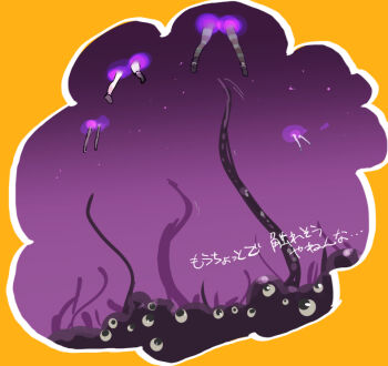  4girls commentary head_out_of_frame lynette_bishop magic miyafuji_yoshika monster multiple_eyes multiple_girls perrine_h._clostermann portal_(object) sakamoto_mio shimada_fumikane simple_background socks strike_witches striped_clothes striped_thighhighs tentacle_monster tentacles thighhighs world_witches_series  rating:General score:4 user:Moonman