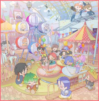  >_< 3girls 6+boys :3 :d :o ^_^ absurdres ahoge aimono_jyushi aimono_jyushi_(sanrio_nakayoku_edit) aircraft airplane amaguni_hitoya amaguni_hitoya_(sanrio_nakayoku_edit) amayado_rei amayado_rei_(sanrio_nakayoku_edit) amemura_ramuda amemura_ramuda_(sanrio_nakayoku_edit) amusement_park animal_ear_hairband animal_ears animal_legs animal_print antenna_hair aohitsugi_nemu aohitsugi_samatoki aohitsugi_samatoki_(sanrio_nakayoku_edit) arisugawa_dice arisugawa_dice_(sanrio_nakayoku_edit) arm_up bad_ass_temple badtz-maru balloon banner barefoot baseball_cap belt ben-day_dots beret black_coat black_hair black_hat black_jacket black_kimono blonde_hair blonde_streaks blue_eyes blue_hat blue_jacket blue_sky blush_stickers bonbonribbon border bottomless bow bowtie bracelet brown_hair brown_hat brown_jacket buster_bros!!! busujima_mason_rio busujima_mason_rio_(sanrio_nakayoku_edit) camouflage camouflage_shirt candy cannon carousel castle cat_ear_hairband cat_ears character_hair_ornament chocolate-covered_food chocolate_banana choppy_bangs closed_eyes cloud coat collared_shirt colored_eyelashes colored_inner_hair commentary confetti contrast_lapels cotton_candy cowlick crossed_bangs dixie_cup_hat dog_ear_hairband dog_ears dog_tail don_(goropikadon) dotsuitare_hompo ear_piercing earrings everyone extra_ears eyewear_on_head eyewear_strap face-to-face facial_hair fake_animal_ears fang ferris_wheel fling_posse food food-themed_hair_ornament food_on_face food_on_head forehead fur_coat fusion gingham_sweater_vest giving glass_ceiling gloves gold_trim goro_(goropikadon) goropikadon green_eyes green_hair green_streaks grey_eyes grey_hakama grey_jacket grey_shirt hair_between_eyes hair_bow hair_ornament hair_over_one_eye hair_slicked_back hairband hakama half-closed_eye hands_up harai_kuko harai_kuko_(sanrio_nakayoku_edit) hasunoue_keroppi hat hat_ornament hello_kitty hello_kitty_(character) heterochromia highres holding holding_balloon holding_cannon holding_food hood hoodie hot_air_balloon hypnosis_mic ikayaki indoors iruma_jyuto_(sanrio_nakayoku_edit) izanami_hifumi izanami_hifumi_(sanrio_nakayoku_edit) jacket jacket_over_hoodie japanese_clothes jester_cap jewelry jinguji_jakurai jinguji_jakurai_(sanrio_nakayoku_edit) kadenokoji_ichijiku kannonzaka_doppo kannonzaka_doppo_(sanrio_nakayoku_edit) kero_kero_keroppi kimono kirimichan. kisaragi_koubana kotonohatoh kuromi lapels leaf leaf_on_head letterman_jacket lollipop long_hair looking_at_another looking_back loose_hair_strand mad_trigger_crew matenro_(hypnosis_mic) military_hat mole mole_under_eye monkey_ears monkey_tail motor_vehicle motorcycle multicolored_hair multicolored_jacket multiple_boys multiple_girls mustache_stubble my_melody my_melody_(series) neck_ribbon necktie nurude_sasara nurude_sasara_(sanrio_nakayoku_edit) object_on_head open_clothes open_jacket open_mouth outstretched_arms parted_bangs patapatapeppy pawpads piercing pika_(goropikadon) pink_border pink_hair pochacco pokopon_nikki pompadour pompompurin purple_eyes purple_hair purple_streaks rabbit_ears railing raised_eyebrows raised_inner_eyebrows reading rectangular_eyewear red_bow red_bowtie red_eyes red_gloves red_jacket red_necktie red_ribbon red_shirt ribbon roller_coaster round_eyewear sandals sanrio scar scar_across_eye scar_on_face screentones shirt short_hair sign skin_fang skull_hat_ornament sky sleeping smile socks spinning_teacup stage_lights stone_floor streaked_hair stubble stud_earrings suit_jacket sukajan sweater_vest tail tiger_print tohoten_otome triangle_mouth tsutsujimori_rosho tsutsujimori_rosho_(sanrio_nakayoku_edit) two-tone_jacket v-shaped_eyebrows very_short_hair vest watch white_hair white_hoodie white_jacket white_shirt white_socks wristwatch yamada_ichiro yamada_ichiro_(sanrio_nakayoku_edit) yamada_jiro yamada_jiro_(sanrio_nakayoku_edit) yamada_saburo yamada_saburo_(sanrio_nakayoku_edit) yellow_bow yellow_eyes yellow_hoodie yumeno_gentaro yumeno_gentaro_(sanrio_nakayoku_edit) 