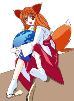  1girl absurdres animal_ears derivative_work female_focus fox_ears fox_tail full_body giant giantess hakama hakama_skirt highres huge_giantess japanese_clothes miko mozilla_firefox os-tan personification red_hakama shoes single_shoe skirt solo tail transparent_background vector_trace  rating:Sensitive score:7 user:danbooru