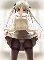 1girl black_eyes blush brown_eyes crotch_seam hair_ribbon hashimoto_takashi highres kasugano_sora loli long_hair panties panties_under_pantyhose pantyhose ribbon school_uniform skirt skirt_lift solo thighband_pantyhose twintails underwear upskirt white_hair yosuga_no_sora rating:Questionable score:17 user:danbooru 1girl black_eyes blush brown_eyes crotch_seam hair_ribbon hashimoto_takashi highres kasugano_sora loli long_hair panties panties_under_pantyhose pantyhose ribbon school_uniform skirt skirt_lift solo thighband_pantyhose twintails underwear upskirt white_hair yosuga_no_sora rating:Questionable score:17 user:danbooru