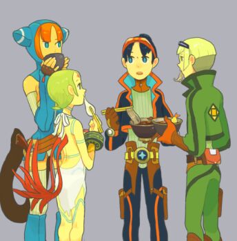  100000_(artist) animal_ears animal_hood breath_of_fire breath_of_fire_v cat_ears commentary_request full-body_tattoo hood see-through_clothes simple_background tagme tattoo thighhighs 