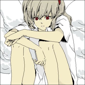  gender_request genderswap grey_hair lowres nagisa_kaworu neon_genesis_evangelion oekaki red_eyes nagisa_kaworu wings  rating:Questionable score:2 user:Milk_Tea