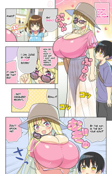  1boy 1girl absurdres age_difference breasts cleavage highres huge_breasts onee-shota shota shuz_(dodidu)  rating:Explicit score:58 user:Metternich