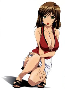  breasts cleavage highres jewelry large_breasts lipstick makeup simple_background tagme  rating:Questionable score:15 user:Konst