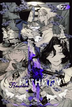  1boy 6+girls aged_down animal animal_hug argus_(reverse:1999) baby_animal bonnet breasts bug child cleavage collage commentary_request cowboy_hat dress english_text greyscale grin gun gyujik_qzc hanging_light hat headscarf highres holding holding_gun holding_weapon insect isabella_(reverse:1999) kayla_(reverse:1999) korean_commentary lamb looking_at_viewer maid maid_headdress monochrome moth ms._grace_(reverse:1999) multiple_girls neck_flower neck_ribbon reverse:1999 ribbon rifle scar scar_across_eye scar_on_face sheep short_hair smile spot_color tank_top the_ring_(reverse:1999) tuesday_(reverse:1999) vertin_(reverse:1999) weapon 