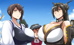 10s 3girls bare_shoulders between_breasts breast_smother breasts brown_eyes brown_hair chestnut_mouth cleavage collarbone girl_sandwich hair_ornament head_between_breasts highres huge_breasts kaga_(kantai_collection) kantai_collection long_hair multiple_girls mumumu_(three_emu) nagato_(kantai_collection) ponytail ryuujou_(kantai_collection) sandwiched shiny shiny_skin side_ponytail smile rating:Questionable score:48 user:Marcerner 10s 3girls bare_shoulders between_breasts breast_smother breasts brown_eyes brown_hair chestnut_mouth cleavage collarbone girl_sandwich hair_ornament head_between_breasts highres huge_breasts kaga_(kantai_collection) kantai_collection long_hair multiple_girls mumumu_(three_emu) nagato_(kantai_collection) ponytail ryuujou_(kantai_collection) sandwiched shiny shiny_skin side_ponytail smile rating:Questionable score:48 user:Marcerner