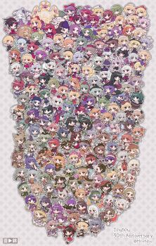  6+girls absolutely_everyone absurdres aki_minoriko aki_shizuha alice_margatroid alice_margatroid_(pc-98) angel angel_wings anniversary antinomy_of_common_flowers apron asakura_rikako ascot black_hair blonde_hair blue_capelet blue_dress blue_hair blue_hat blush bow bowtie braid broom broom_riding brown_eyes brown_hair cape capelet chen chirizuka_ubame cirno closed_eyes clownpiece crescent curiosities_of_lotus_asia daiyousei detached_sleeves doremy_sweet double_dealing_character double_spoiler dress ebisu_eika elis_(touhou) ellen_(touhou) elly_(touhou) embodiment_of_scarlet_devil eternity_larva everyone ex-keine feathered_wings flandre_scarlet forbidden_scrollery fossilized_wonders foul_detective_satori frilled_bow frilled_hair_tubes frills fujiwara_no_mokou futatsuiwa_mamizou gengetsu_(touhou) genjii_(touhou) gohei goutokuji_mike green_eyes green_hair hair_bow hair_tubes hakurei_reimu hakurei_reimu_(pc-98) haniyasushin_keiki hat hat_bow hata_no_kokoro hecatia_lapislazuli hidden_star_in_four_seasons highly_responsive_to_prayers highres hijiri_byakuren himekaidou_hatate himemushi_momoyo hinanawi_tenshi holding holding_gohei holding_scepter hong_meiling hopeless_masquerade horikawa_raiko horns hoshiguma_yuugi houjuu_chimi houjuu_nue houraisan_kaguya ibaraki_kasen ibuki_suika iizunamaru_megumu imaizumi_kagerou immaterial_and_missing_power imperishable_night impossible_spell_card inaba_tewi inubashiri_momiji iwanaga_ariya izayoi_sakuya japanese_clothes joutouguu_mayumi junko_(touhou) kaenbyou_rin kagiyama_hina kaku_seiga kamishirasawa_keine kana_anaberal kasodani_kyouko kataginu katana kawashiro_nitori kazami_yuuka kazami_yuuka_(pc-98) kicchou_yachie kijin_seija kikuri_(touhou) kimono kirisame_marisa kirisame_marisa_(pc-98) kishin_sagume kisume kitashirakawa_chiyuri koakuma kochiya_sanae komakusa_sannyo komano_aunn komeiji_koishi komeiji_satori konngara_(touhou) konpaku_youmu kotohime_(touhou) kudamaki_tsukasa kumoi_ichirin kurodani_yamame kurokoma_saki kurumi_(touhou) legacy_of_lunatic_kingdom letty_whiterock lily_white long_braid long_hair long_sleeves lotus_eaters lotus_land_story louise_(touhou) luna_child lunasa_prismriver lyrica_prismriver mai_(touhou) maribel_hearn matara_okina medicine_melancholy meira_(touhou) merlin_prismriver michigami_nareko mima_(touhou) mirei_(miirei) mitsugashira_enoko miyadeguchi_mizuchi miyako_yoshika mizuhashi_parsee mononobe_no_futo morichika_rinnosuke moriya_suwako mountain_of_faith mugetsu_(touhou) multiple_girls multiple_wings murasa_minamitsu mystia_lorelei mystic_square nagae_iku nazrin nippaku_zanmu nishida_satono niwatari_kutaka nontraditional_miko okazaki_yumemi okunoda_miyoi oni onozuka_komachi open_mouth orange_(touhou) patchouli_knowledge perfect_cherry_blossom phantasmagoria_of_dim.dream phantasmagoria_of_flower_view plaid_clothes plaid_vest ponytail red_bow red_capelet red_eyes red_hair red_horns red_skirt red_vest reisen_(touhou_bougetsushou) reisen_udongein_inaba reiuji_utsuho remilia_scarlet ribbon ribbon-trimmed_sleeves ribbon_trim rika_(touhou) ringo_(touhou) rumia saigyouji_yuyuko sailor sailor_hat sakata_nemuno sara_(touhou) sariel_(touhou) sash scarlet_weather_rhapsody scepter seiran_(touhou) sekibanki seraph shameimaru_aya shiki_eiki shingyoku_(female) shingyoku_(male) shingyoku_(touhou) shinki_(touhou) shirt short_hair short_sleeves single_braid single_horn skirt skirt_set smile soga_no_tojiko son_biten staff star_sapphire story_of_eastern_wonderland subterranean_animism sukuna_shinmyoumaru sun_print sun_symbol sunken_fossil_world sunny_milk sword tamatsukuri_misumaru tatara_kogasa teireida_mai ten_desires tenkajin_chiyari tenkyuu_chimata toramaru_shou touhou touhou_(pc-98) touhou_bougetsushou touhou_sangetsusei toutetsu_yuuma toyosatomimi_no_miko tsukumo_benben tsukumo_yatsuhashi twitter_username unconnected_marketeers undefined_fantastic_object unfinished_dream_of_all_living_ghost unzan urban_legend_in_limbo usami_renko usami_sumireko ushizaki_urumi very_long_hair vest violet_detector waist_apron waist_sash wakasagihime watari_nina watatsuki_no_toyohime watatsuki_no_yorihime weapon white_bow white_sash white_shirt white_wings wide_sleeves wily_beast_and_weakest_creature wings witch_hat wizard_hat wriggle_nightbug yagokoro_eirin yakumo_ran yakumo_yukari yamashiro_takane yasaka_kanako yatadera_narumi yellow_bow yellow_bowtie yellow_eyes yomotsu_hisami yorigami_jo&#039;on yorigami_shion yuiman_asama yuki_(touhou) yumeko_(touhou) yuugenmagan 