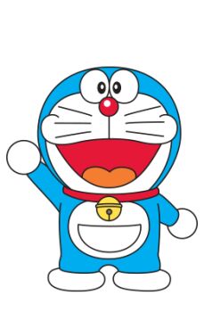  1boy :d archived_source black_eyes cat_boy doraemon doraemon_(character) full_body looking_at_viewer lowres male_focus official_art open_mouth red_nose simple_background smile solo standing straight-on tongue transparent_background 