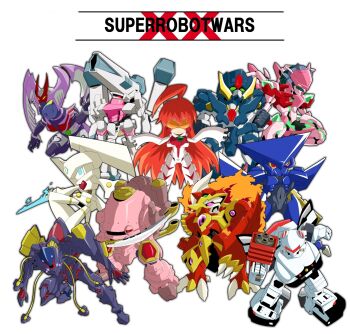 autorooper bad_id bad_pixiv_id bad_source brigadoon clenched_hands code_geass code_geass:_nightmare_of_nunnally crossed_arms dolores energy_sword everyone fighting_stance gun highres idolmaster idolmaster_xenoglossia imber kannazuki_no_miko kiss_players koubu magic_knight_rayearth mark_nemo mazinger_(series) mazinger_angels mazinkaiser_skl mecha melan_blue nightmare_of_nunnally nono_(top_wo_nerae_2!) rayearth_(character) robot sakura_taisen simple_background sunglasses super_robot_wars sword take_no_yamikazuchi top_wo_nerae!_(series) top_wo_nerae_2! transformers transformers:_japanese_generation_1 transformers:_kiss_players weapon white_background wingle yielder zone_of_the_enders:_dolores_i zone_of_the_enders_(series)