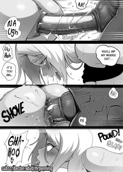  1girl all_fours anus ass ass_focus dark-skinned_female dark_skin deep_penetration female_orgasm hetero huge_ass huge_penis ingrid_(taimanin_asagi) interspecies long_hair motion_lines mrpenning orgasm penis pussy rape saliva sex sweat taimanin_(series) taimanin_murasaki tears  rating:Explicit score:5 user:jojosstand