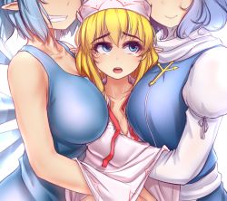 3girls bare_arms bare_shoulders blonde_hair blue_eyes blue_hair breast_envy breast_smother breasts cirno collarbone commentary crying crying_with_eyes_open grin hat hater_(hatater) head_out_of_frame huge_breasts ice ice_wings juliet_sleeves letty_whiterock lily_white long_sleeves looking_at_another multiple_girls open_mouth pointy_ears puffy_sleeves red_ribbon ribbon simple_background sleeveless small_breasts smile tears touhou white_background white_hat wings rating:Questionable score:10 user:danbooru 3girls bare_arms bare_shoulders blonde_hair blue_eyes blue_hair breast_envy breast_smother breasts cirno collarbone commentary crying crying_with_eyes_open grin hat hater_(hatater) head_out_of_frame huge_breasts ice ice_wings juliet_sleeves letty_whiterock lily_white long_sleeves looking_at_another multiple_girls open_mouth pointy_ears puffy_sleeves red_ribbon ribbon simple_background sleeveless small_breasts smile tears touhou white_background white_hat wings rating:Questionable score:10 user:danbooru