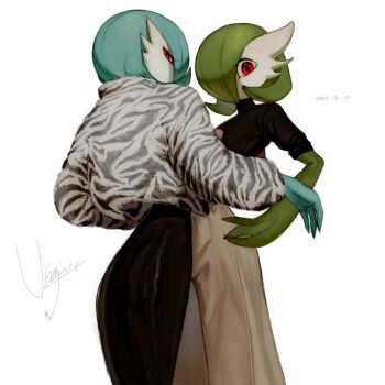  a58276972usagi alternate_color blue_hair blue_skin bob_cut clothed_pokemon colored_skin commentary_request dated gardevoir gen_3_pokemon green_hair hair_over_one_eye highres multicolored_skin nintendo pokemon pokemon_(creature) red_eyes shiny_pokemon signature simple_background two-tone_skin white_background white_skin 
