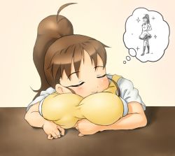 1girl apron breast_pillow breasts brown_hair dreaming eyes_closed huge_breasts onsoku_maru ponytail self_pillow skirt sleeping solo taneshima_popura thought_bubble uniform waitress working!! rating:Safe score:27 user:internetlovemachine 1girl apron breast_pillow breasts brown_hair dreaming eyes_closed huge_breasts onsoku_maru ponytail self_pillow skirt sleeping solo taneshima_popura thought_bubble uniform waitress working!! rating:Safe score:27 user:internetlovemachine