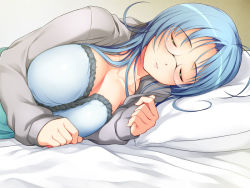 blue_hair breasts cleavage dress eyes_closed garnet_(sumaga) glasses hood hoodie huge_breasts long_hair long_sleeves lying nightgown sleeping strapless strapless_dress sumaga rating:Safe score:3 user:danbooru blue_hair breasts cleavage dress eyes_closed garnet_(sumaga) glasses hood hoodie huge_breasts long_hair long_sleeves lying nightgown sleeping strapless strapless_dress sumaga rating:Safe score:3 user:danbooru