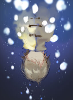  1boy air_bubble bubble closed_eyes commentary_request gamon_yuuta long_sleeves male_focus occultic;nine science_adventure short_hair solo tohoko_kiri underwater upper_body upside-down 