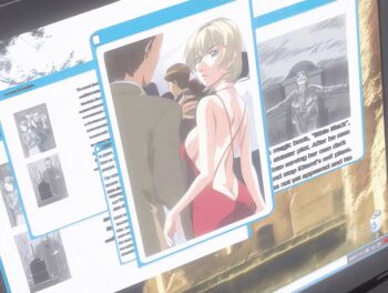  00s 1futa 1girl 2005 2006 american animated animated_gif anime_screenshot ass backless_dress backless_outfit bible_black bible_black_new_testament blonde_hair blue_eyes breasts butt_crack cleavage computer cult curvy demon demon_horns dress earrings flashback futanari horns jewelry jody_crowley knight large_breasts lips monster necklace nipples no_bra nude plunging_neckline red_dress sex shin_bible_black shiny_skin short_hair sword tagme weapon wide_hips witch 