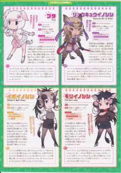  4girls desert_warthog_(kemono_friends) full_body giant_forest_hog_(kemono_friends) kemono_friends kemono_friends_2 looking_at_viewer multiple_girls official_art pig_(kemono_friends) ryukyu_boar_(kemono_friends) simple_background yoshizaki_mine  rating:Sensitive score:2 user:toukousenyou